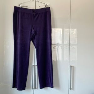ST JOHN’S BAY ACTIVE Velour Pull-On Straight Leg Track Sweatpants Purple XXXLT